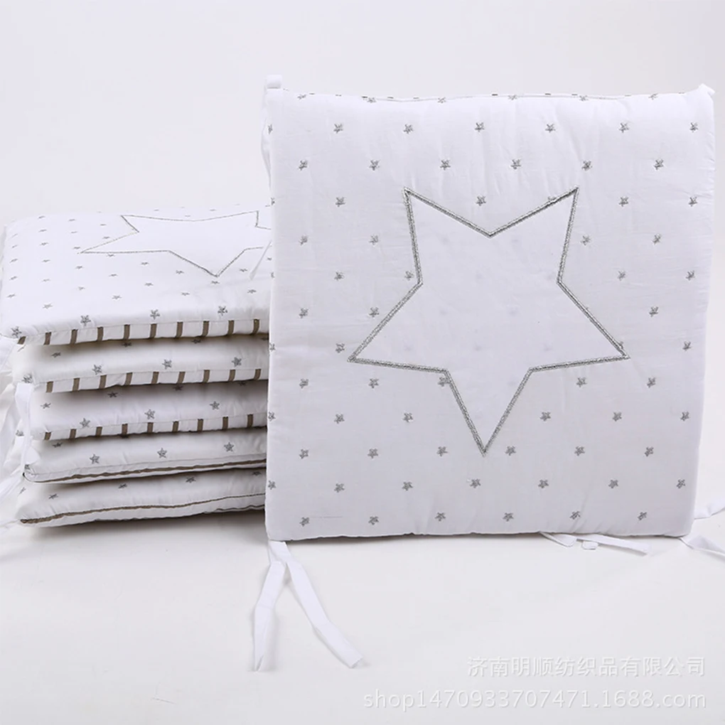 

6Pcs/Pack Baby Bed Bumper Infant Bed Cot Bumper Bed Protector Breathable Baby Crib Protector Cushion Toddler Nursery Bedding