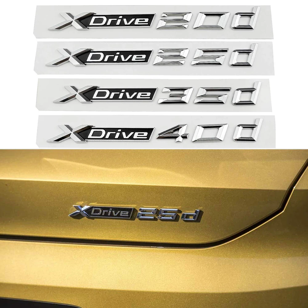 1-40 шт 3D стерео багажник автомобиля сбоку Insignia Стикеры Xdrive 20d 25d 35d 40d 50d буквы логотипа для BMW X3 E83 F25 X4 F26 X5 E70