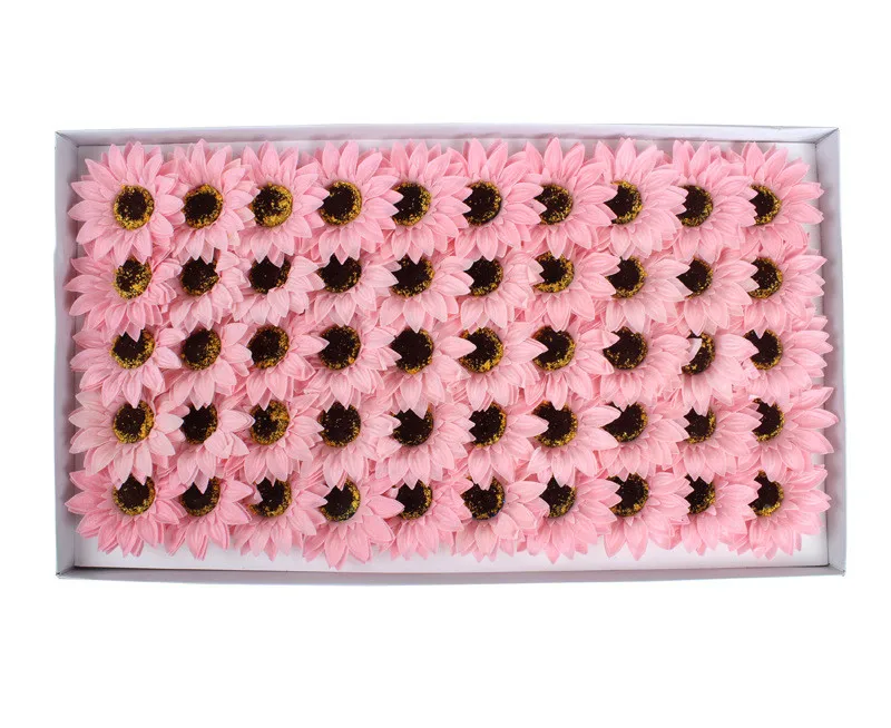 sunflower artificial flowers for wedding Soap Flower Head home decoration accessories Collocation Flower Shop Supplies JX011 (7)