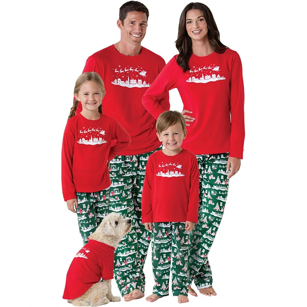 Family Christmas Pajamas Set Father Mother Daughter Son Family Matching ...