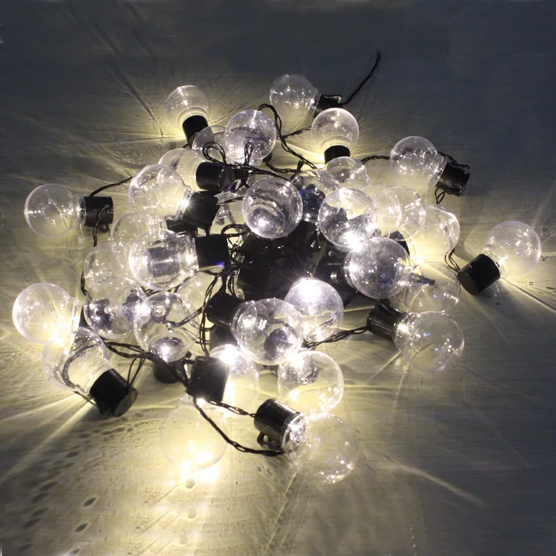 clear white globe led string lights for chritams
