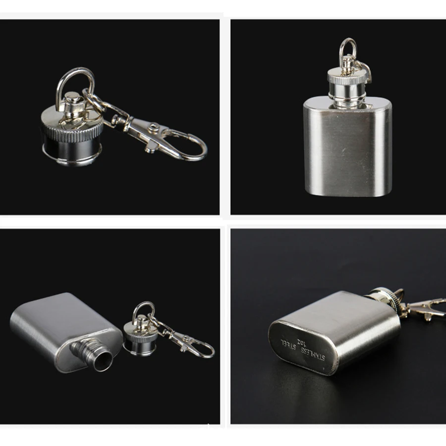 7  HIBOUR Mini Hip Flask Quality Stainless Steel Laser Welding 1 Ounce Flasks Outdoor Sports Portable for Whiskey Flasks
