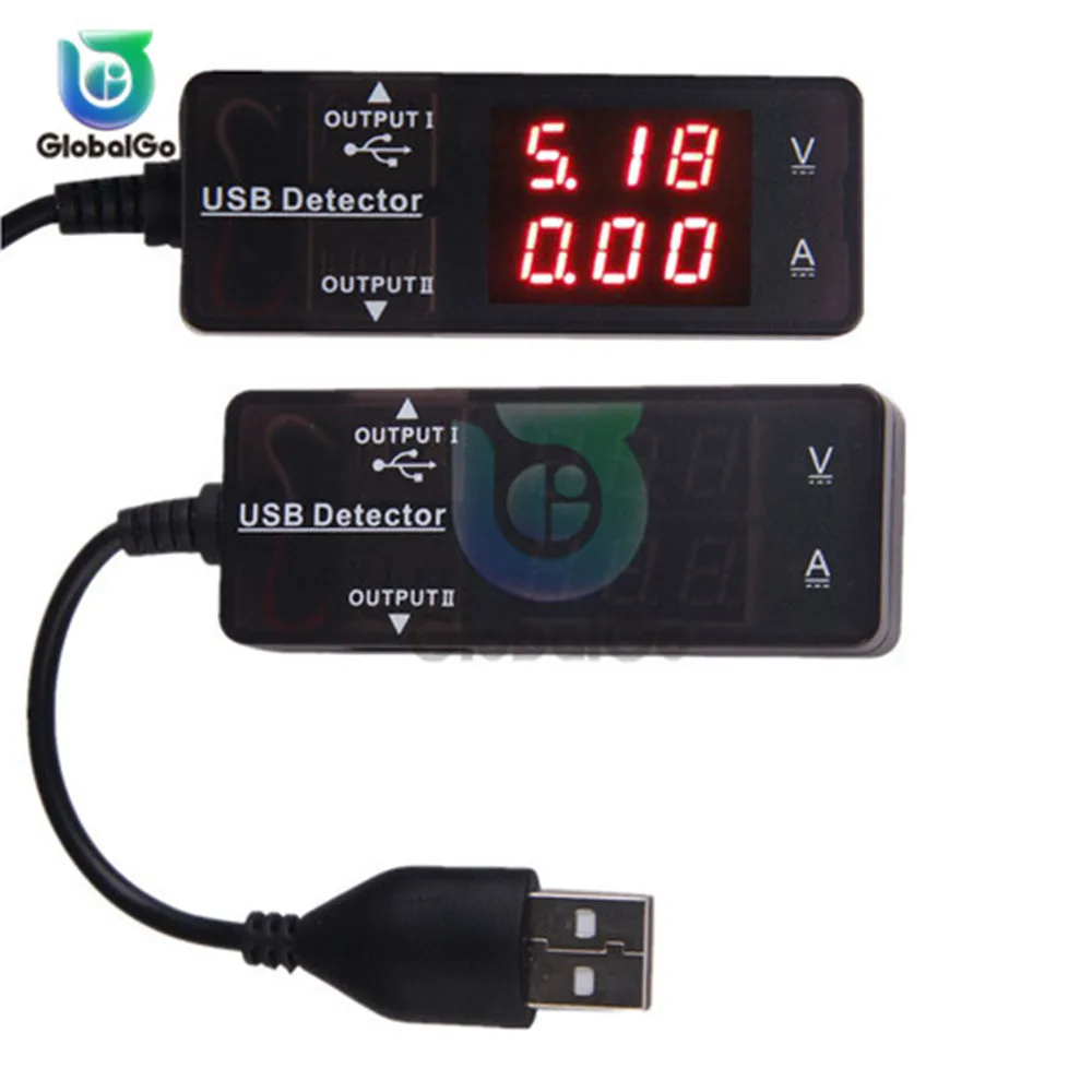 Электрическая мощность USB lcd Ток Напряжение Емкость Тестер DC USB Тестер измеритель напряжения тока цифровой амперметр Банк питания