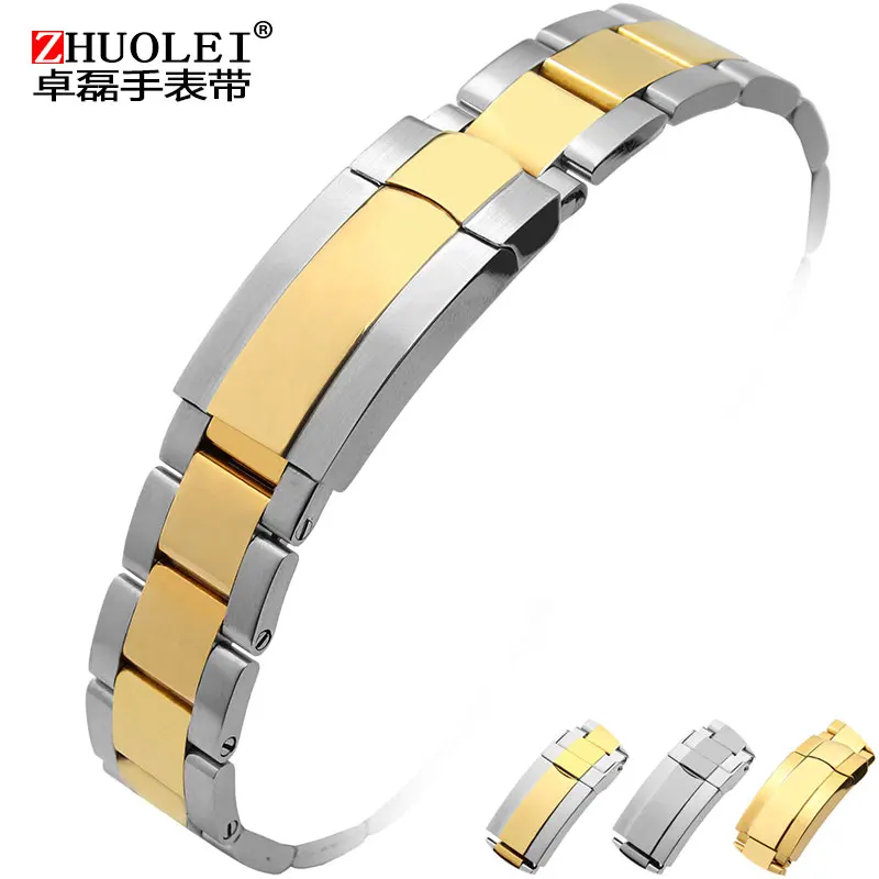 

20mm stainless steel Wrist bracelet for men's watchband High quality curved interface straps
