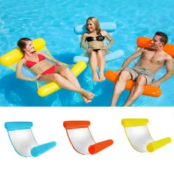

Floating Inflatable Water Hammock Pool Float Lounge Bed Summer Foldable Swimming Chair