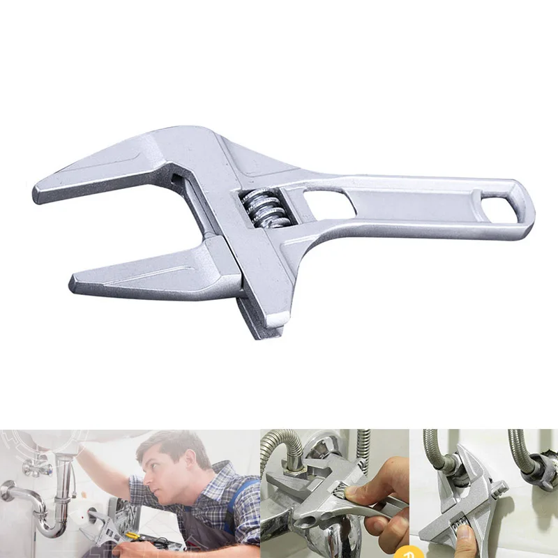 

Universal Adjustable Spanner Wrench Short Shank Large Opening Nut Wrench 16-68mm CLH@8