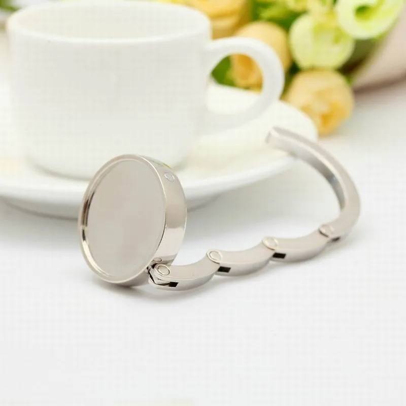 100pcs Handbag Hook Portable Folding Handbag Hanger Bag Desk Hanger