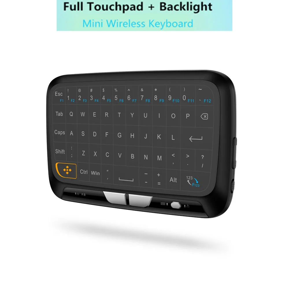

H18 Mini USB 2.4Ghz Wireless Virtual Keyboard Touchpad Mice Air Mouse Rubber with Li Battery for Android TV BOX PC H96max A95X