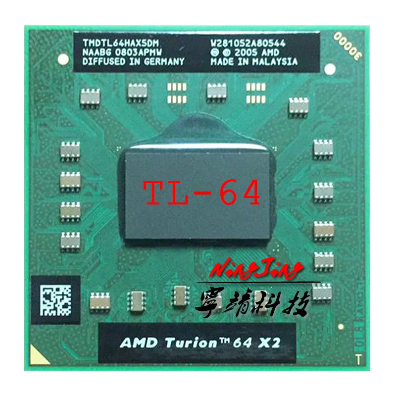AMD Turion 64 X2 Мобильная технология TL TL64 2 ГГц двухъядерный двухпотоковый ЦПУ