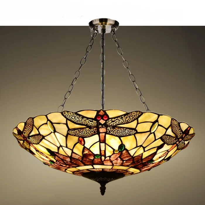 

light living room bedroom study room Pendant Lights shell hanging lamp pendant lamp Vintage American country DF52