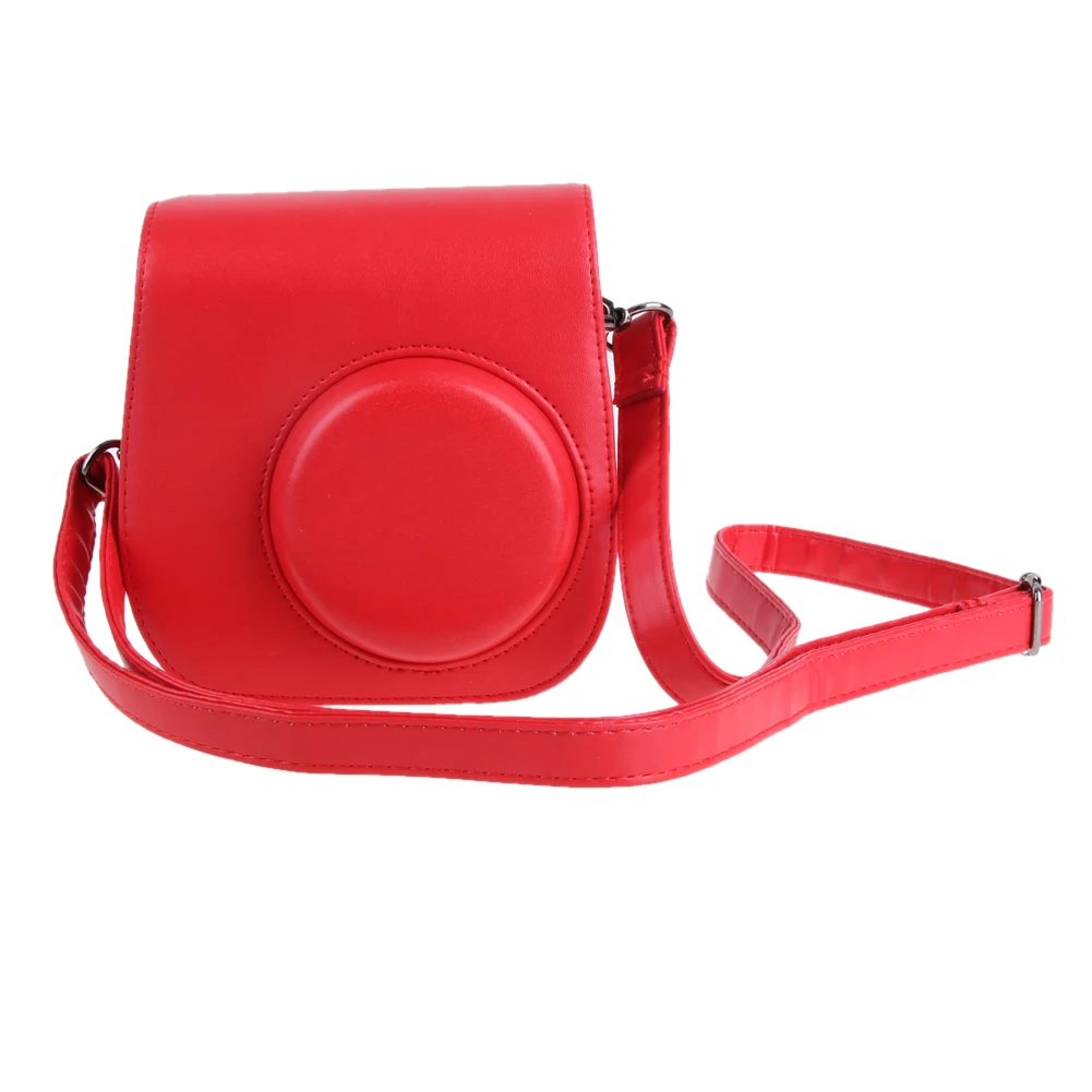 Ретро Классическая сумка из искусственной кожи для камеры фотография Поляроида сумка для камеры Чехол протектор для Fujifilm Instax Mini 8 8 - Цвет: Красный