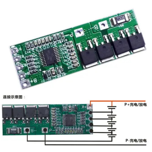 

5S 10A Li-ion Lithium Battery 18650 Charger Protection Board 18.5V 21V Cell