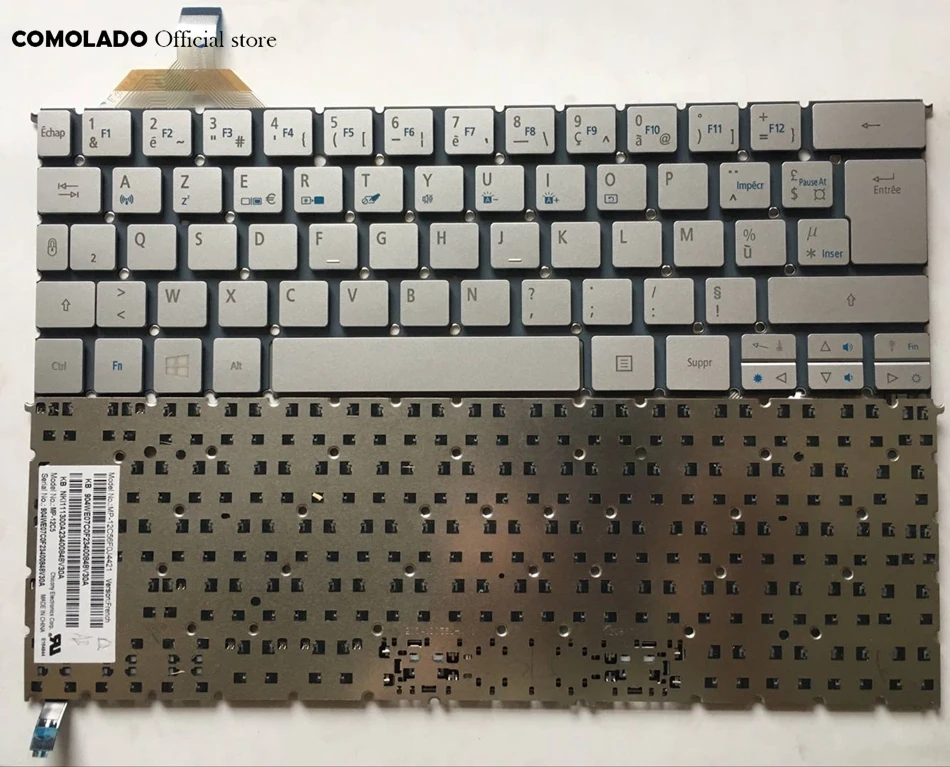 

FR French Keyboard For Acer S7 S7-391 S7-392 MS2364 Silver Backlit Keyboard FR Layout