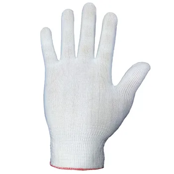 

2 Pairs Nylon Black Antistatic Work Gloves Knit Working Gardening Lumbering Hand Safety Security Protector Grip White