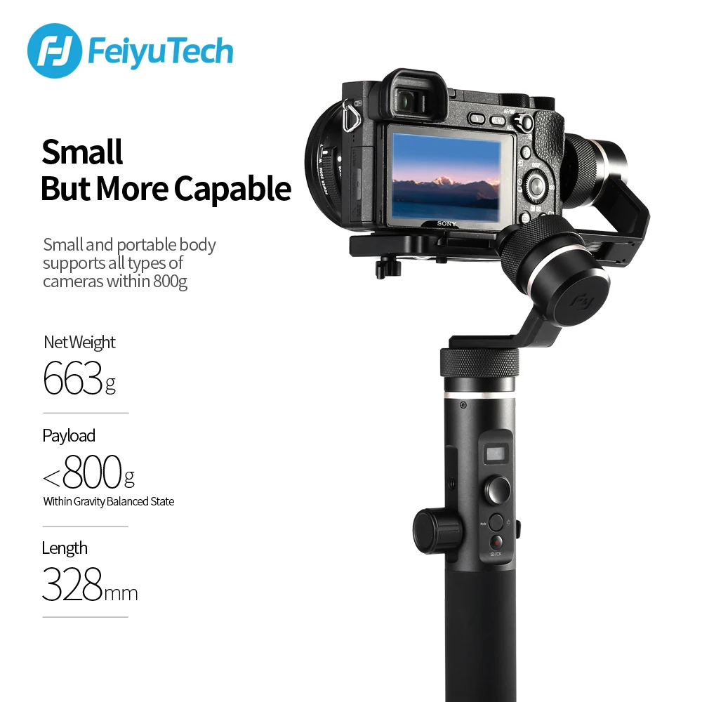 FeiyuTech G6 Plus 3 осевой Ручной Стабилизатор для беззеркальной камеры Карманная камера