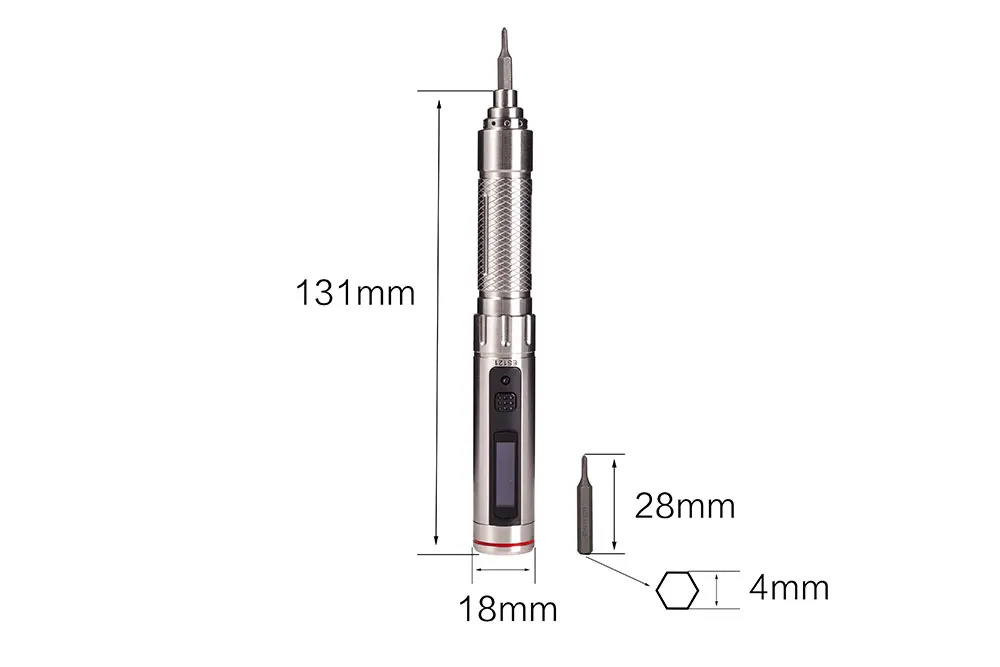 ES121 прецизионная Беспроводная электрическая отвертка с умным управлением движением, 3 оси, гироскоп, OLED экран, набор сверл с винторезом, обновление ES120