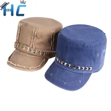 2016 Hot Selling 1PC Classic Women Men Snapback Caps Vintage Army Hat Cadet Military Patrol Cap Flat Top Outdoors Unisex Hats