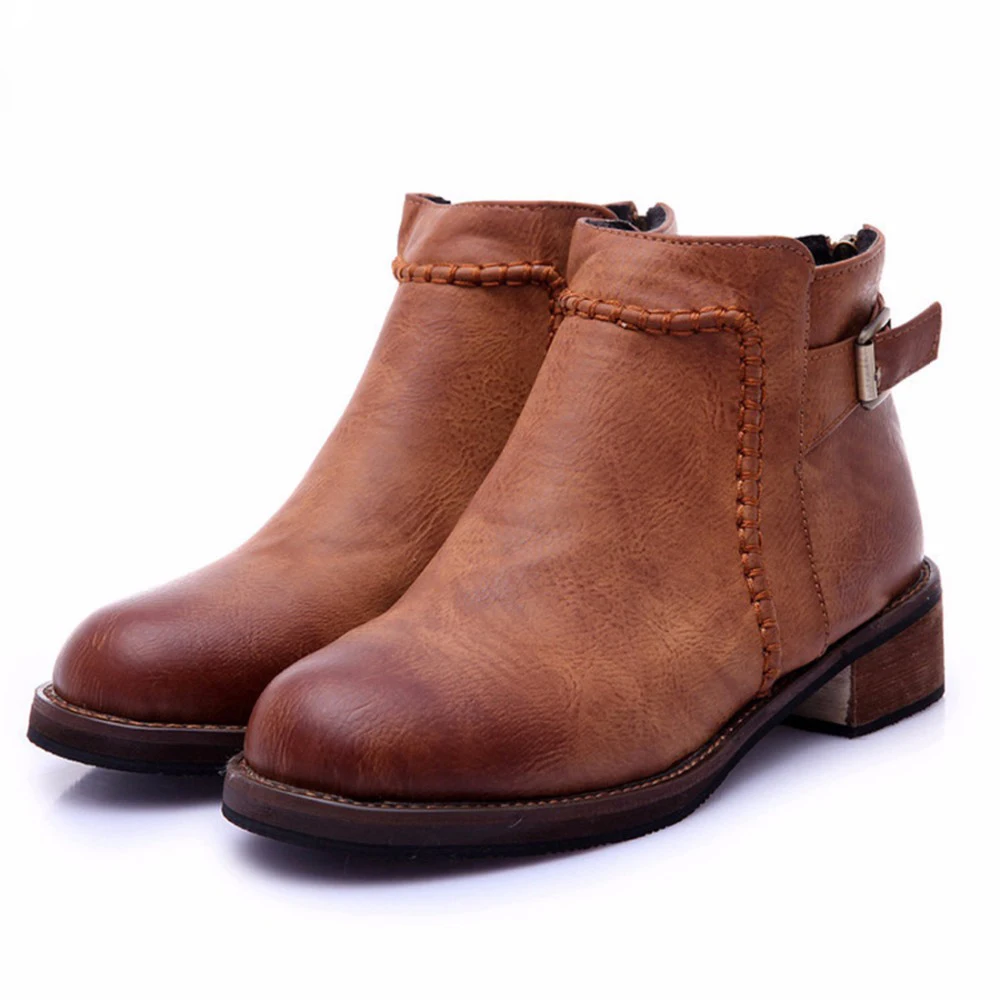 

2017 Women Boots Comfortable Black Winter Warm Waterproof Fashion Ankle Boots Casual Women Leather Winter Boots Snow Shoes