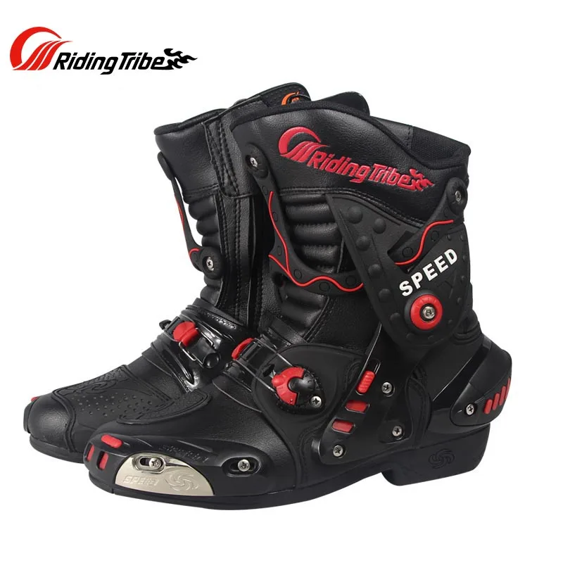 2016 New Riding Tribe SPEED Motorcycle Boots Microfiber Leather Motorbike Racing Boots Motocross Boots Shoes riding tribe motorcycle waterproof boots pu leather rain botas racing professional speed racing botte motorcross motorbike boots