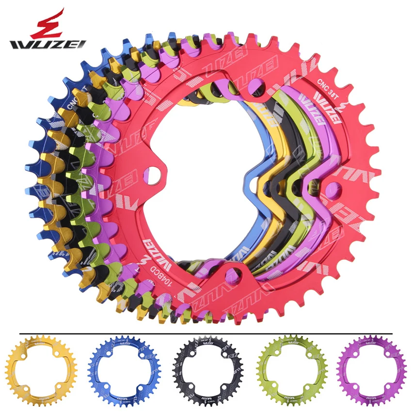 

WUZEI Narrow speed system wide chainring round shape 32 t 34 t 36 t 38 t 104 BCD for MTB 11s 10s 9s 1 * 11 Chainwheel ring