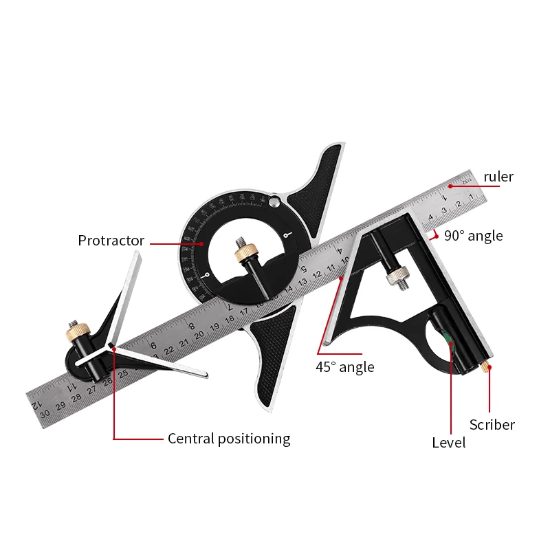 Buy 3 In1 Adjustable Ruler Multi Combination Square Angle Finder Protractor