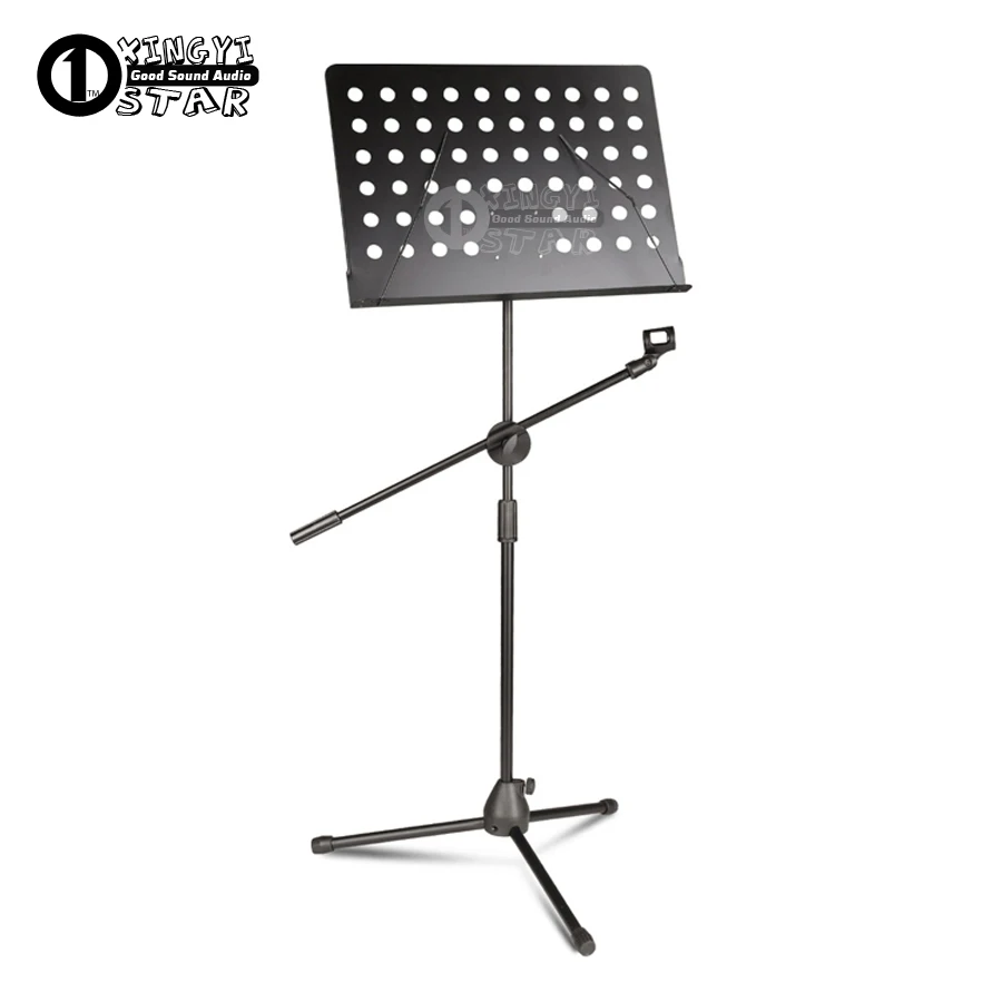 adjustable sheet music stand microphone holder tripod folding with sheet music holder for mic stand