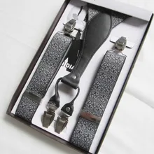 Для мужчин подтяжки Классический Подтяжки Регулируемая Четыре клип на Bretelles лигас Повседневное Suspensorio Византия брюки ремень