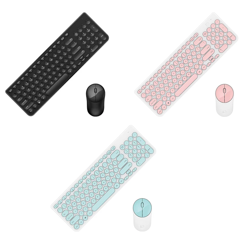 

2.4GHz Mute Wireless Keyboard Mouse Set 1500DPI Office Home Computer Keyboard Mouse Combo for PC Laptop Desktops