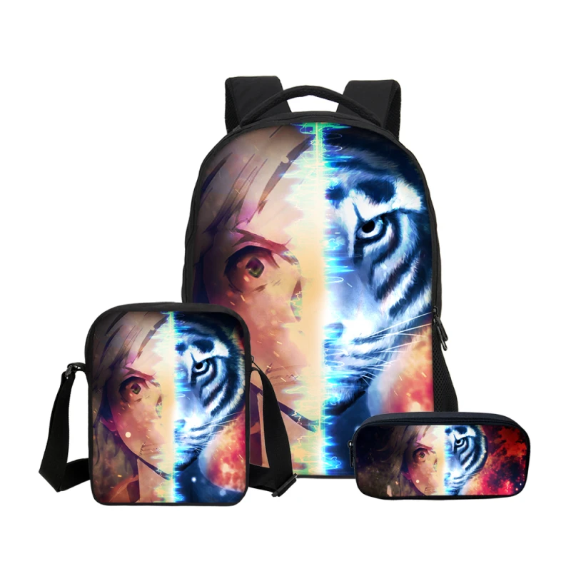 

VEEVANV illustration Cartoon Anime Stray Dogs Backpacks Pencil Bag 3Pcs/Set Portfolio School Bags For Boys Girls bagpack Satchel