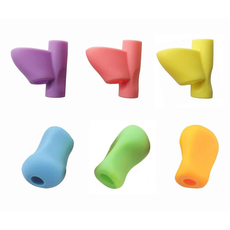 

6PCs 5D Diamond Painting Tool Sticky Pen Grips Silicone Drill Pen Gripper 2 Designs for Righties and Lefties Assorted Colors