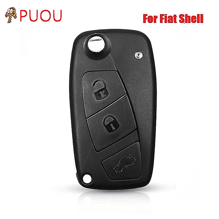 

2 Buttons Flip Folding Remote Car Key Case Shell Cover Fob Blank For FIAT Iveco Punto Ducato Stilo Panda Idea Doblo Bravo