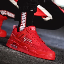 Модная мужская Вулканизированная обувь; весенние дышащие сетчатые кроссовки на шнуровке с воздушной подушкой; мужская повседневная обувь; Мужская прогулочная обувь на плоской подошве