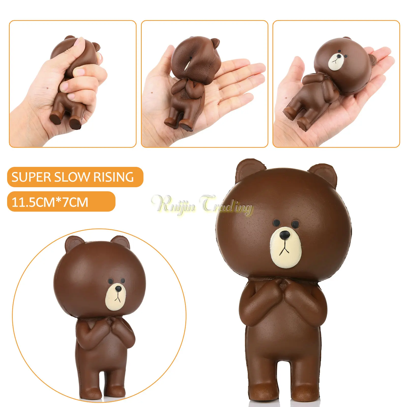 12 см Jumbo Kawaii милый Squishy Rilakkuma Медведь Мультфильм медленный рост хлеб мягкий торт