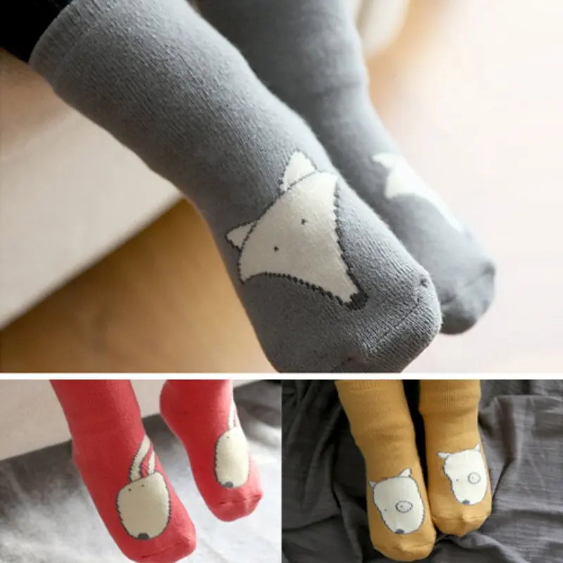 

Unisex Cartoon Dog Fox Rabbit Animal Style Socks Newborn Toddler Baby Girl Boy Non-Slip High Socks Slipper Shoes Boots