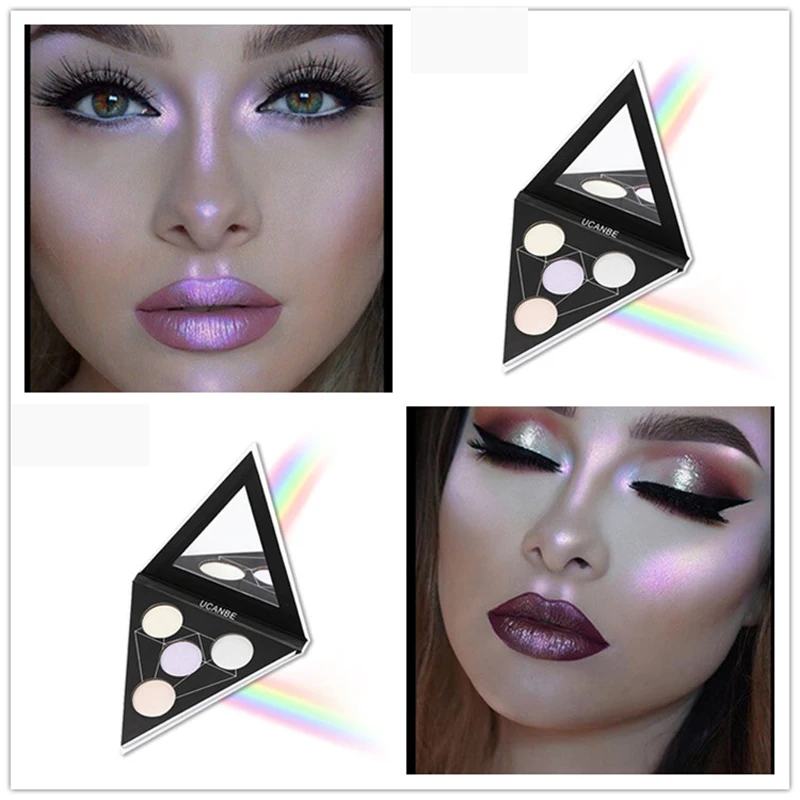 

Triangle high gloss purple Polarized highlight powder cake