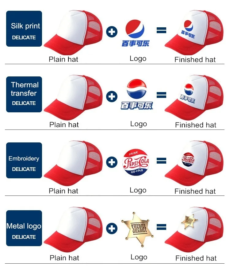50 шт./лот,, сделай сам, логотип водителя грузовика, сетчатые кепки, Разноцветные бейсболки из полиэстера, бейсболки, бейсболки Gorros