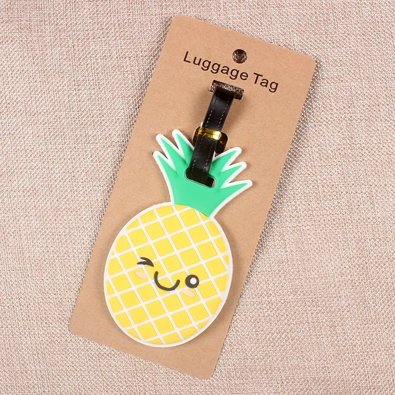 Pineapple Travel Accessories Creative Luggage Tag Silica Gel Suitcase ID Address Holder Baggage Boarding Tags Portable Label Pineapple Travel Accessories Creative Luggage Tag Silica Gel Suitcase ID Address Holder Baggage Boarding Tags Portable Label
