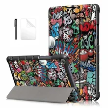 Тонкий флип из искусственной кожи чехол для huawei MediaPad M5 lite 8 JDN2-W09/AL00 8,0 дюймов умный чехол для huawei m5 lite 8 Чехол+ пленка+ ручка