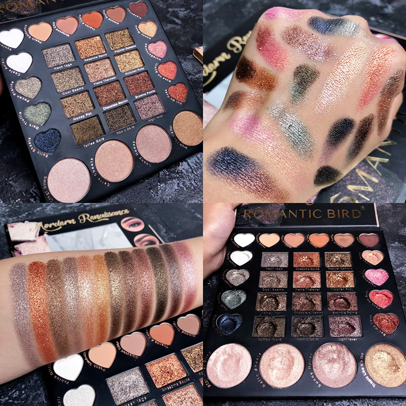 

30 Colors Eyeshadow Palette Shimmer Matte Glitter Eyeshadow Pallete Luminous Highlighter Eye Shadow Glitter Palette Make Up