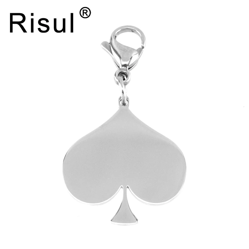 Risul Stainless steel Dog Tag Dogs Collar Heart Pendants Charms DIY Pet puppy Tags both mirror sides 10 units | Украшения и