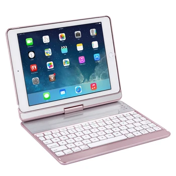 

For iPad 9.7 2017 2018 / Air / Air 2 / Pro 9.7 For iPad 5 / 6 Colors Backlit Light Wireless Bluetooth Keyboard Case Cover +Gift