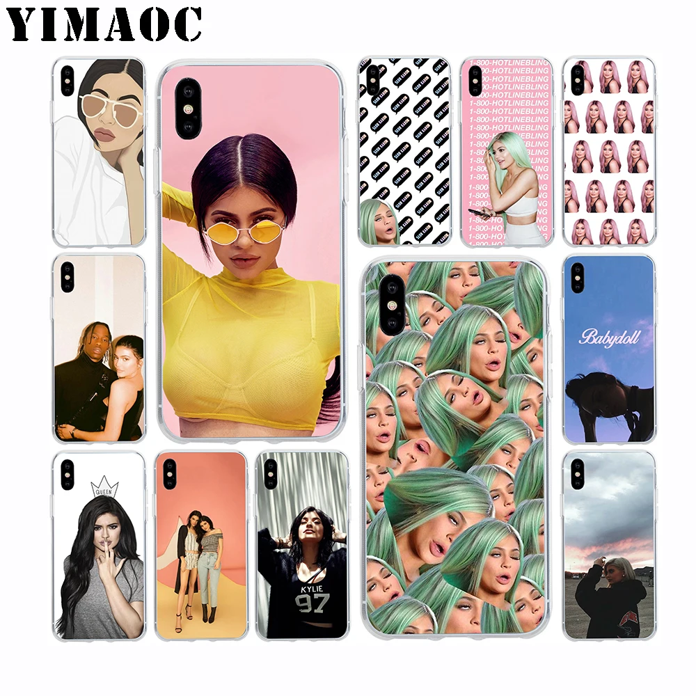 

YIMAOC kylie jenner Soft Silicone Case for Apple Iphone 11 Pro Xr Xs Max X 10 8 Plus 7 6S 6 Plus SE 5S 5 7Plus 8Plus