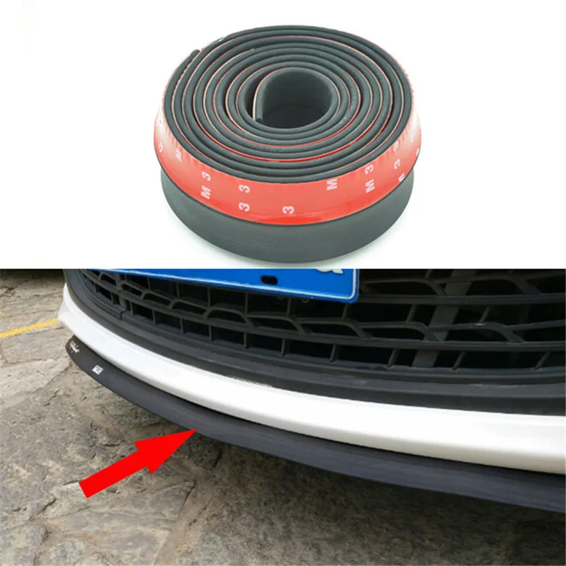 2.5m/ Roll 6.5cm Width Car Styling Tpvc Lip Skirt Protector Car Scratch