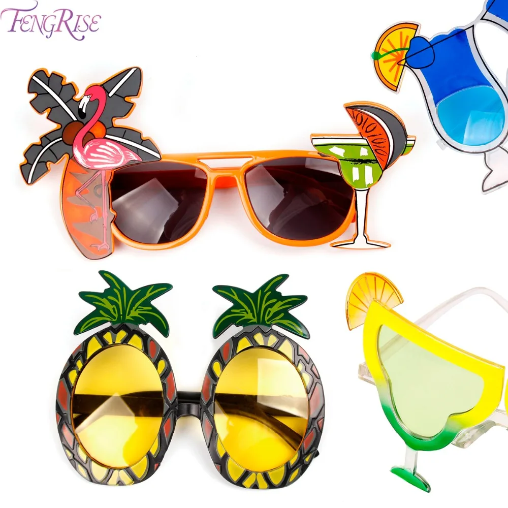 

FENGRISE Hawaii Beach Flamingo Pineapple Sunglasses Goggles Bachelorette Hen Night Stag Party Favors Carnival Party Decoration