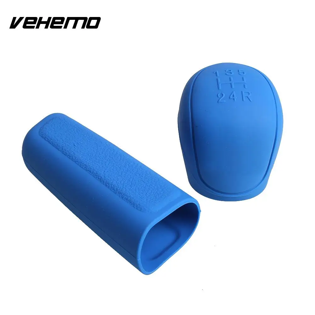 

Vehemo Silicone Nonslip Car Stalls Cover Auto Handbrake Cover Universal Durable Sleeves 2pcs/Set