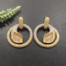 Lanyika модные ювелирные изделия Нежный романтический классический Калла серьги в виде лилии полный микро-инкрустация микро покрытием банкет популярный лучший подарок