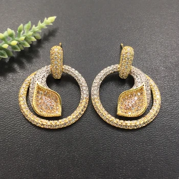 

Lanyika Fashion Jewelry Delicate Romantic Classic Calla Lily Earrings Full Micro inlay Micro Plated Banquet Popular Best Gift