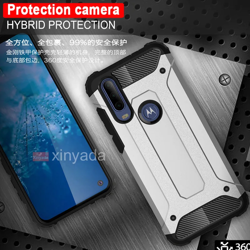 

For Motorola Moto One Vision One Pro Case Cover Armor Case soft silicone PC hard Shell luxury Bumper coque