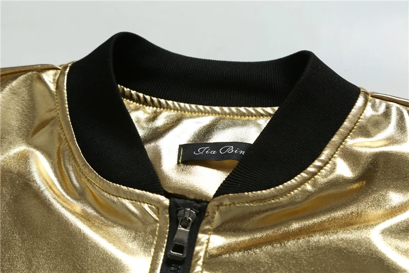 2018 New Arrival Men Bomber Jacket And Coats Hip Hop Nightclub Shinny Casual Jacket For Male Stage Singer Clothing Gold Sliver  (10)