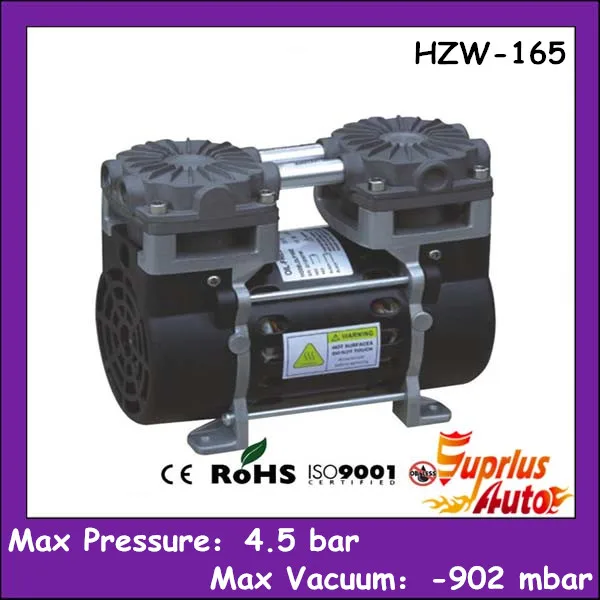 HZW 165 110/220 В бесшумный бесмасляный поршневой вакуумный насос Вт с вакуумным